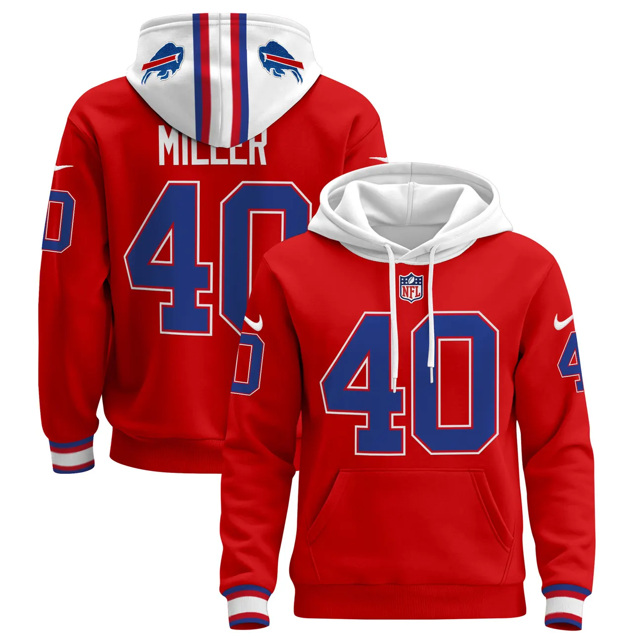 Buffalo Bills Nike 2024 Pullover Hoodie - Royal Blue - Image 20