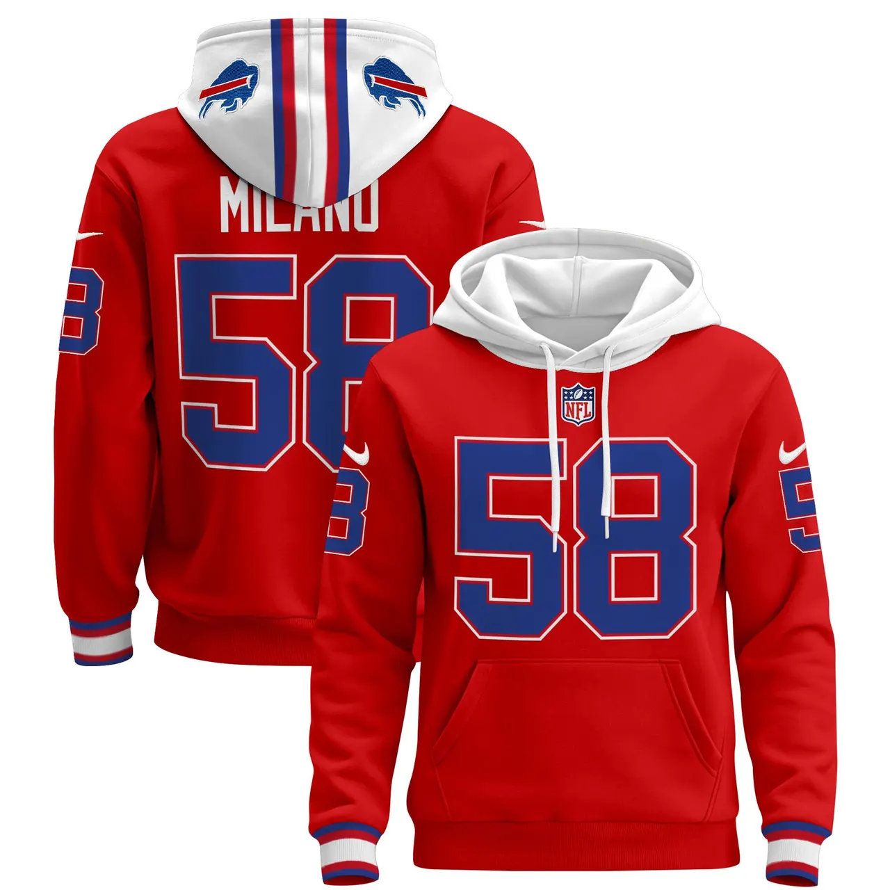 Buffalo Bills Nike 2024 Pullover Hoodie - Royal Blue - Image 21