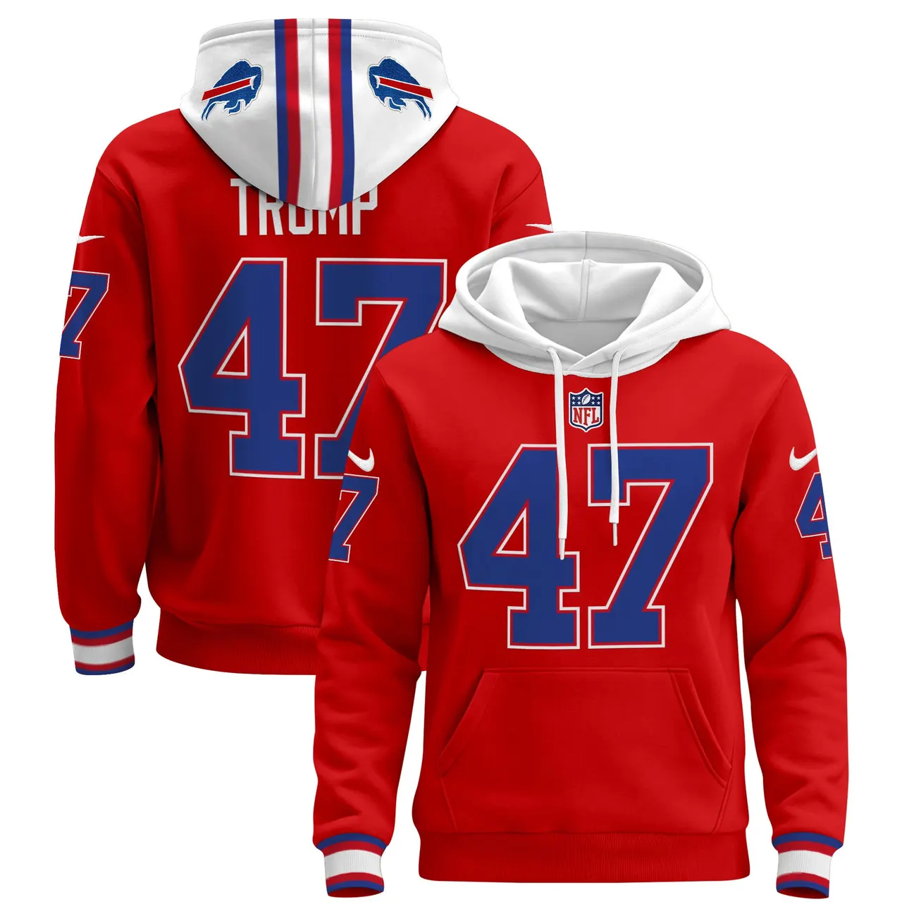Buffalo Bills Nike 2024 Pullover Hoodie - Royal Blue - Image 24
