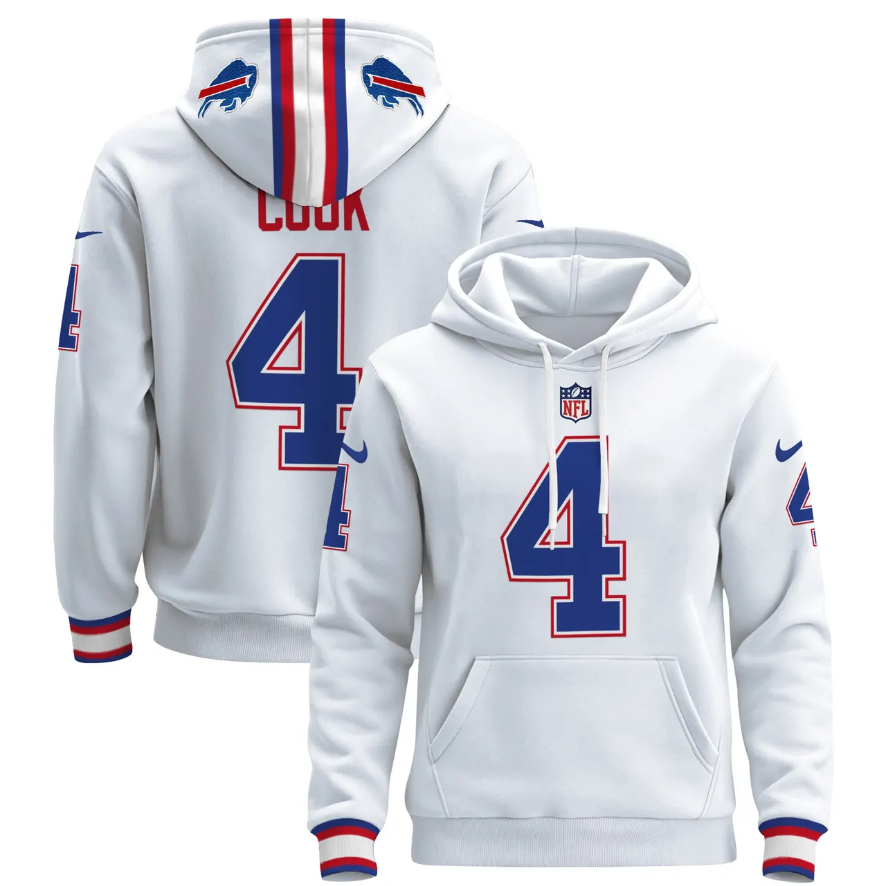 Buffalo Bills Nike 2024 Pullover Hoodie - Royal Blue - Image 26