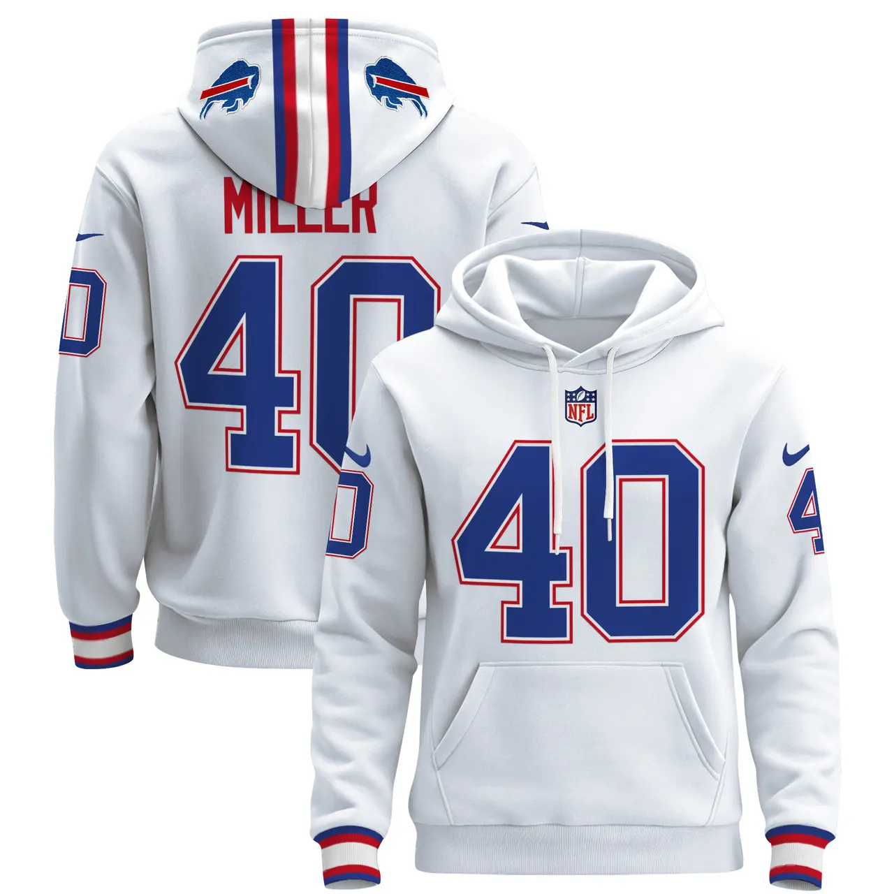 Buffalo Bills Nike 2024 Pullover Hoodie - Royal Blue - Image 28