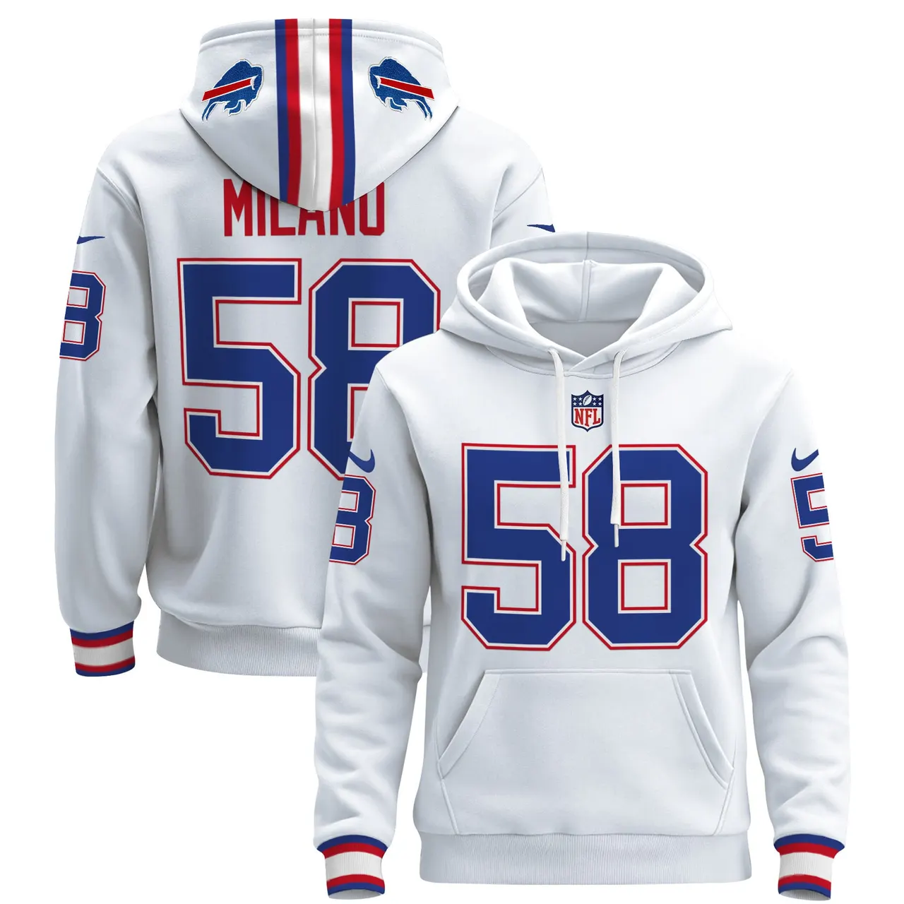 Buffalo Bills Nike 2024 Pullover Hoodie - Royal Blue - Image 29