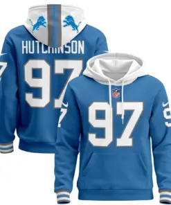 Aidan Hutchinson Detroit Lions Nike Pullover Hoodie - Royal Blue