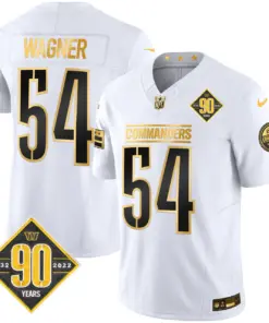 Washington Commanders Nike 90th Anniversary Patch Gold Vapor Limited Stitched Jersey - Black - Image 18