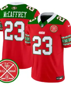 Alternative view of San Francisco 49ers Nike 2024 Christmas Vapor Limited Stitched Jersey - Red