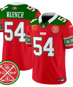 San Francisco 49ers Nike 2024 Christmas Vapor Limited Stitched Jersey - Red - Image 5