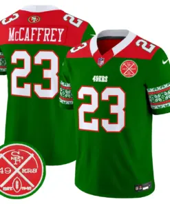 San Francisco 49ers Nike 2024 Christmas Vapor Limited Stitched Jersey - Red - Image 12
