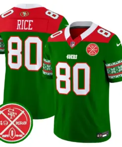 San Francisco 49ers Nike 2024 Christmas Vapor Limited Stitched Jersey - Red - Image 16