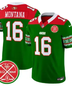 San Francisco 49ers Nike 2024 Christmas Vapor Limited Stitched Jersey - Red - Image 18