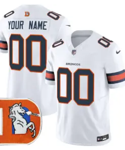 Denver Broncos Nike Throwback Vapor Custom Limited Stitched Jersey - Orange - Image 5