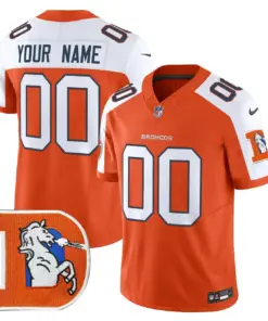 Denver Broncos Nike Throwback Vapor Custom Limited Stitched Jersey - Orange