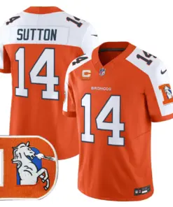 Denver Broncos Nike Throwback Vapor Limited Stitched Jersey - Orange - Image 3