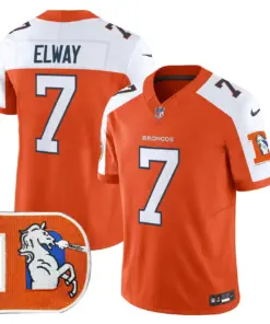Denver Broncos Nike Throwback Vapor Limited Stitched Jersey - Orange - Image 6
