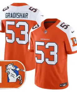Denver Broncos Nike Throwback Vapor Limited Stitched Jersey - Orange - Image 7