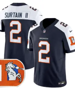 Denver Broncos Nike Throwback Vapor Limited Stitched Jersey - Orange - Image 9