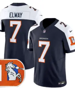 Denver Broncos Nike Throwback Vapor Limited Stitched Jersey - Orange - Image 13