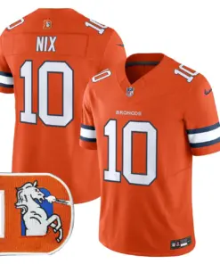 Denver Broncos Nike Throwback Vapor Limited Stitched Jersey - Orange - Image 15