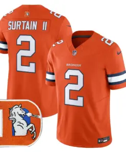 Denver Broncos Nike Throwback Vapor Limited Stitched Jersey - Orange - Image 16