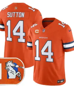 Denver Broncos Nike Throwback Vapor Limited Stitched Jersey - Orange - Image 17