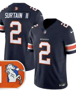 Denver Broncos Nike Throwback Vapor Limited Stitched Jersey - Orange - Image 23