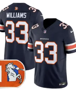 Denver Broncos Nike Throwback Vapor Limited Stitched Jersey - Orange - Image 25