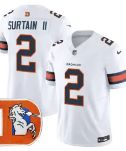 Denver Broncos Nike Throwback Vapor Limited Stitched Jersey - Orange - Image 30