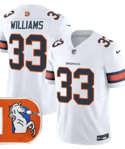 Denver Broncos Nike Throwback Vapor Limited Stitched Jersey - Orange - Image 32