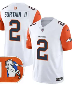 Denver Broncos Nike Throwback Vapor Limited Stitched Jersey - Orange - Image 37