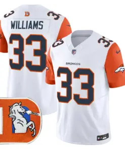 Denver Broncos Nike Throwback Vapor Limited Stitched Jersey - Orange - Image 39