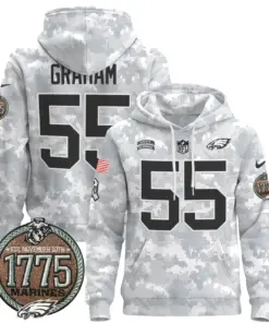 Saquon Barkley Philadelphia Eagles Nike 2024 Salute to Service Establishment Year Patch Pullover Hoodie - White - Image 7