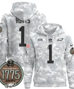 Saquon Barkley Philadelphia Eagles Nike 2024 Salute to Service Establishment Year Patch Pullover Hoodie - White - Image 12