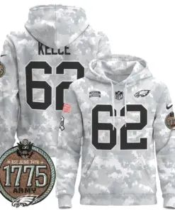 Saquon Barkley Philadelphia Eagles Nike 2024 Salute to Service Establishment Year Patch Pullover Hoodie - White - Image 13