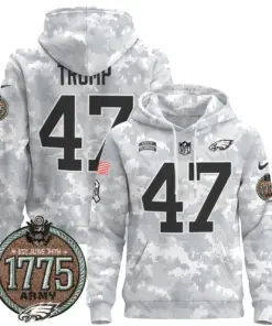 Saquon Barkley Philadelphia Eagles Nike 2024 Salute to Service Establishment Year Patch Pullover Hoodie - White - Image 18