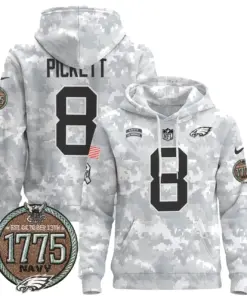 Saquon Barkley Philadelphia Eagles Nike 2024 Salute to Service Establishment Year Patch Pullover Hoodie - White - Image 20