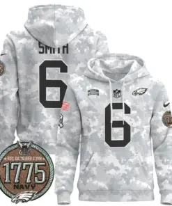 Saquon Barkley Philadelphia Eagles Nike 2024 Salute to Service Establishment Year Patch Pullover Hoodie - White - Image 23