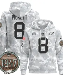 Saquon Barkley Philadelphia Eagles Nike 2024 Salute to Service Establishment Year Patch Pullover Hoodie - White - Image 29