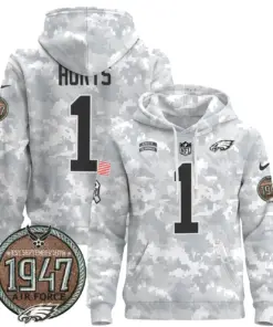 Saquon Barkley Philadelphia Eagles Nike 2024 Salute to Service Establishment Year Patch Pullover Hoodie - White - Image 30
