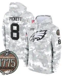 Alternative view of Saquon Barkley Philadelphia Eagles Nike 2024 Salute to Service Establishment Year Patch Fleece Pullover Hoodie - White