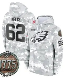 Saquon Barkley Philadelphia Eagles Nike 2024 Salute to Service Establishment Year Patch Fleece Pullover Hoodie - White - Image 4
