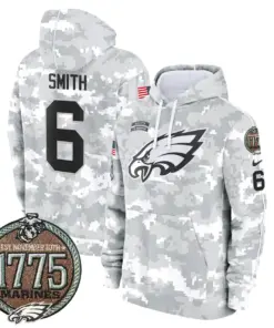 Saquon Barkley Philadelphia Eagles Nike 2024 Salute to Service Establishment Year Patch Fleece Pullover Hoodie - White - Image 5