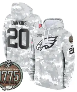 Saquon Barkley Philadelphia Eagles Nike 2024 Salute to Service Establishment Year Patch Fleece Pullover Hoodie - White - Image 8