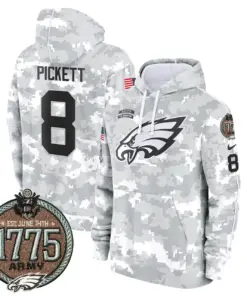 Saquon Barkley Philadelphia Eagles Nike 2024 Salute to Service Establishment Year Patch Fleece Pullover Hoodie - White - Image 11