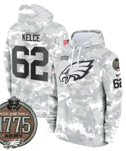 Saquon Barkley Philadelphia Eagles Nike 2024 Salute to Service Establishment Year Patch Fleece Pullover Hoodie - White - Image 13