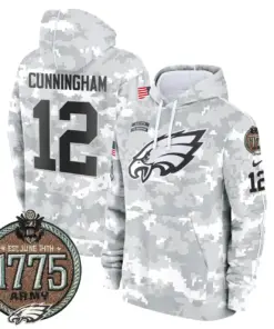 Saquon Barkley Philadelphia Eagles Nike 2024 Salute to Service Establishment Year Patch Fleece Pullover Hoodie - White - Image 15