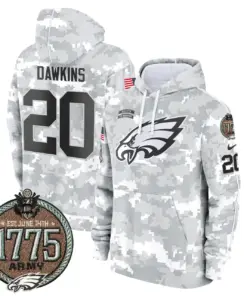 Saquon Barkley Philadelphia Eagles Nike 2024 Salute to Service Establishment Year Patch Fleece Pullover Hoodie - White - Image 17