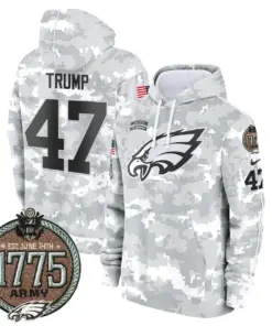 Saquon Barkley Philadelphia Eagles Nike 2024 Salute to Service Establishment Year Patch Fleece Pullover Hoodie - White - Image 18
