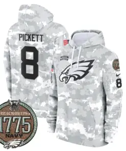Saquon Barkley Philadelphia Eagles Nike 2024 Salute to Service Establishment Year Patch Fleece Pullover Hoodie - White - Image 20