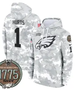 Saquon Barkley Philadelphia Eagles Nike 2024 Salute to Service Establishment Year Patch Fleece Pullover Hoodie - White - Image 21