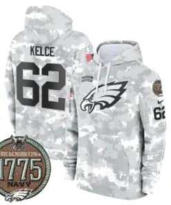 Saquon Barkley Philadelphia Eagles Nike 2024 Salute to Service Establishment Year Patch Fleece Pullover Hoodie - White - Image 22