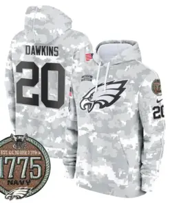 Saquon Barkley Philadelphia Eagles Nike 2024 Salute to Service Establishment Year Patch Fleece Pullover Hoodie - White - Image 26